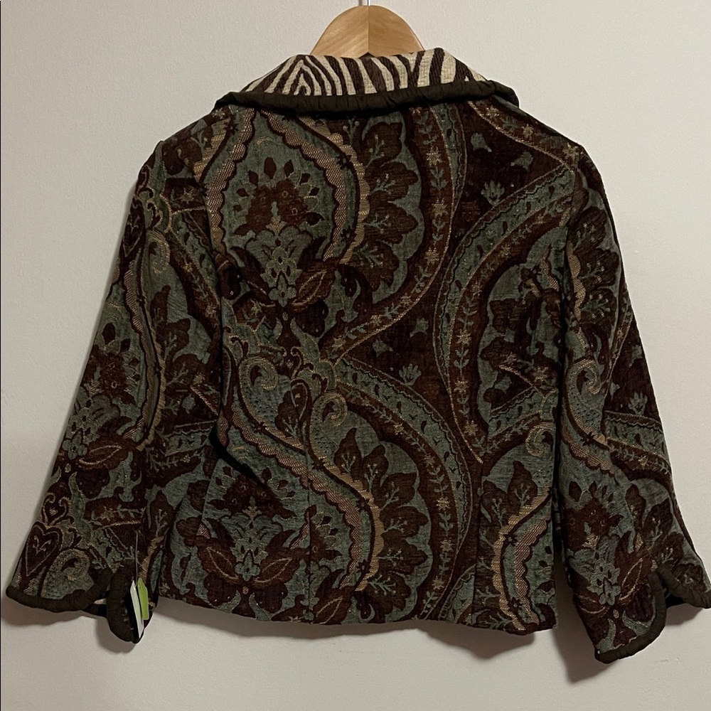 3Sisters Double Print Boutique Cropped Jacket Sz S  NWT - Picture 6 of 6